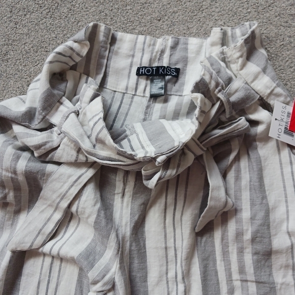 Hot Kiss NWT  High Waist Striped Pants - Picture 4 of 5